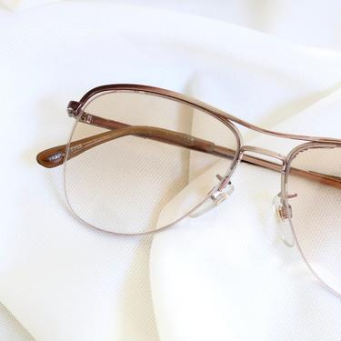 Vintage Tura Rimless Aviator Eyeglass Frames 
