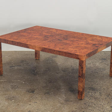 Milo Baughman Burl Wood Coffee Table 