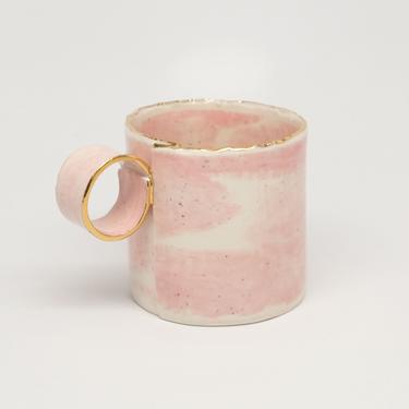 Poppy Pink, 12oz Handmade Porcelain Mug 