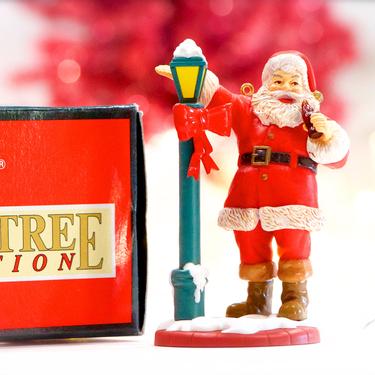 VINTAGE: 1993 - Santa with Lamppost Ornament - Coca Cola Trim A Tree Collection - Retired - Collectors - Coca Cola Co - SKU 35-B-00033235 