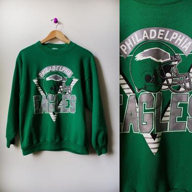 Vintag 80s Green Philadelphia Eagles LS Crewneck Sweatshirt Small / Medium 