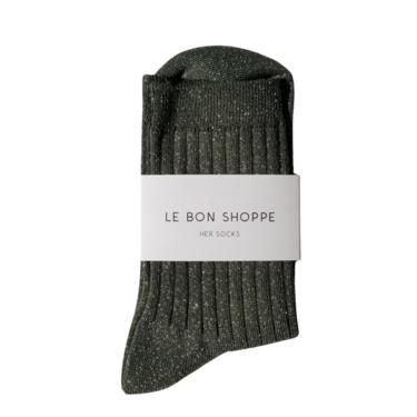 Le Bon Shoppe Her Socks - Pine Glitter