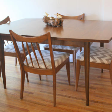 Mid Century Modern Dining Chairs and Broyhill Brasilia Dining Table