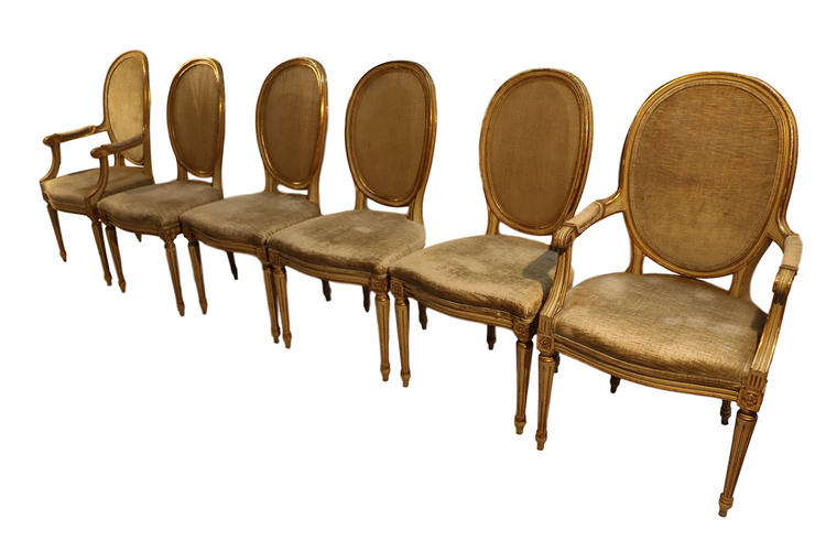 John Widdicomb French Provincial Louis XVI Style Dining Chairs 