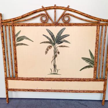 Tortoiseshell Bamboo Palm Queen Bed