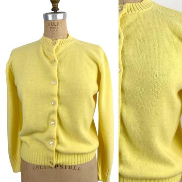 1960s yellow cardigan by Designers Collections - size small-medium 