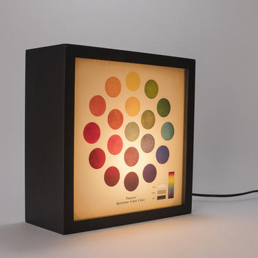 Antique Color Spectrum Chart  - Designer - vintage - studio art lighting - Nature - rainbow - night light - handmade - Parson color wheel 