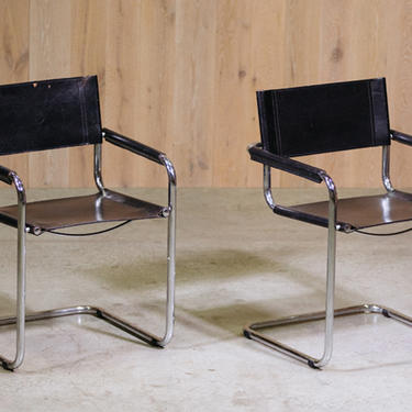 Pair of Mid-Century Modern Marcel Breuer-Style Chairs