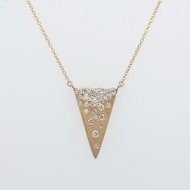 Galaxy Diamond Vertical Triangle Necklace