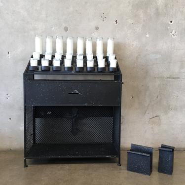 Black Metal Devotional Offering Floor Candle Stand