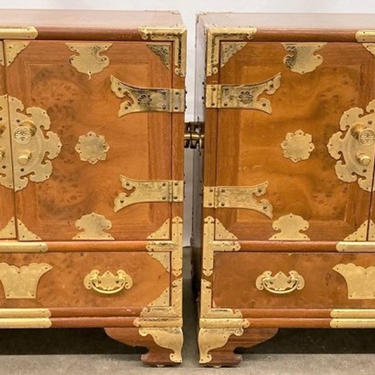 MCM Bedside Tables, Oriental End Tables, Hollywood Regency Home Decor Sold as a PAIR 2 