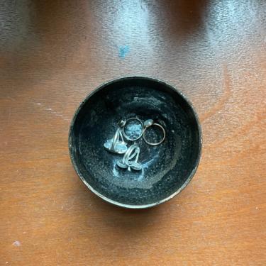 Vintage Black Ceramic Bowl 