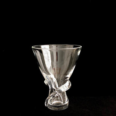 Vintage Modernist Fine Art Glass Crystal STEUBEN Spiral Vase 6.25&amp;quot; Donald Pollard 20th Century Design 