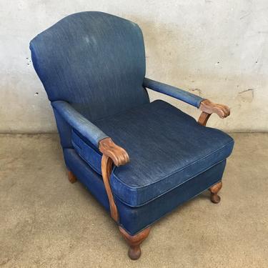 Vintage Denim Lounge Chair