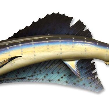 Vintage 7.5 ft Wooden Fish Wall Decor