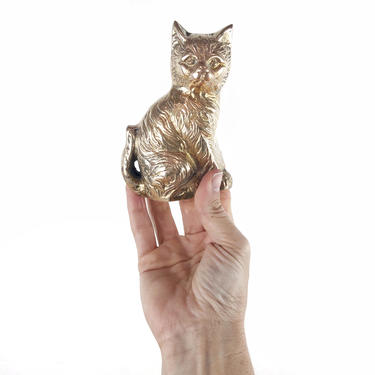 Vintage Brass Cat, Cat Figurine 