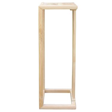 Chinese Handmade Natural Wood Tone Square Side Table Plant Stand cs4946BS