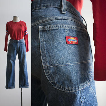 Vintage Dickies Carpenter Pants / Broken In Denim Carpenter Pants / Vintage Workwear / Dickies Denim Carpenter Pants / Workwear 30 x 30 