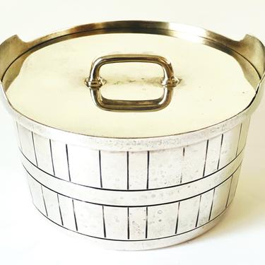 Gorham Silverplated Box in Shape of Barrel