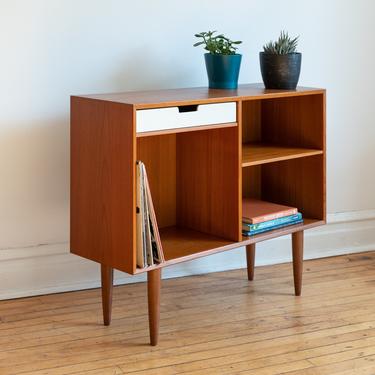 Mid Century Danish Modern Record Display Shelf 