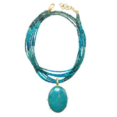 Ombre Turquoise Pendant Necklace