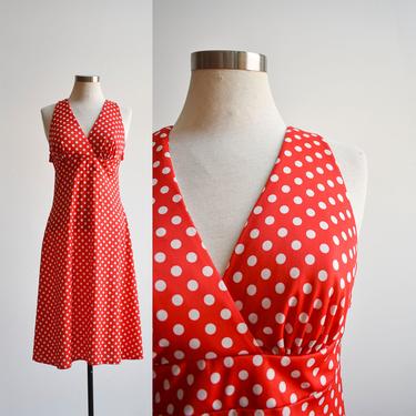 Vintage Red & White Polka Dot Summer Dress 