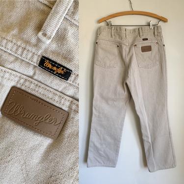 Vintage 1980s Tan Wrangler Jeans / 32&quot;/30&quot; // 31&quot; waist 