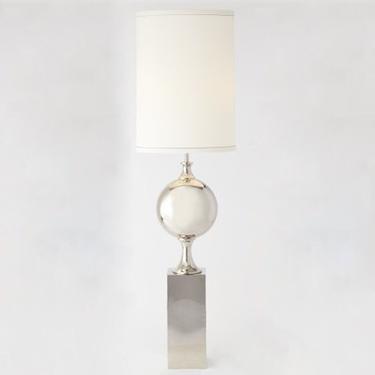 Tall Phillipe Barbieri Style  nickel plated steel Floor Lamp