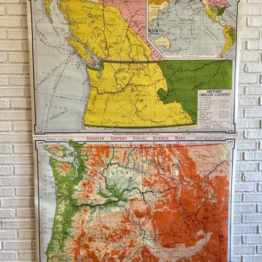 1962 Historic Pacific Northwest Pull-Down Map