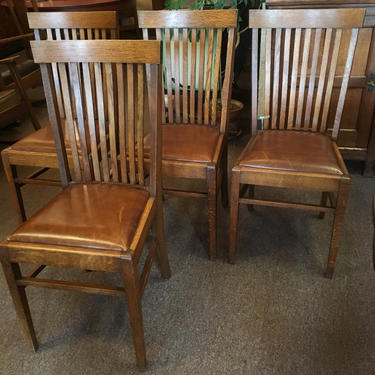 Circa 1910 Set of Four Mission Dining Chairs