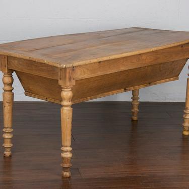 19th Century Century Country French Provincial Farmhouse Walnut Dough Table or Petrin Kitchen Table 