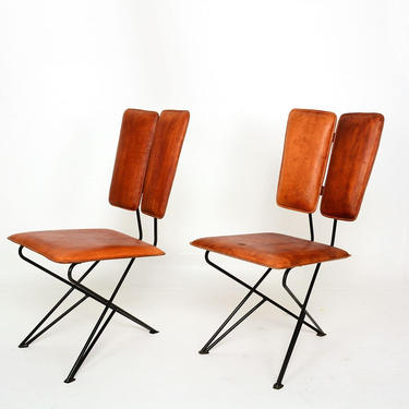 Mid Century Modern Design Pablex Tripod Chair in Leather by Ambianic 
