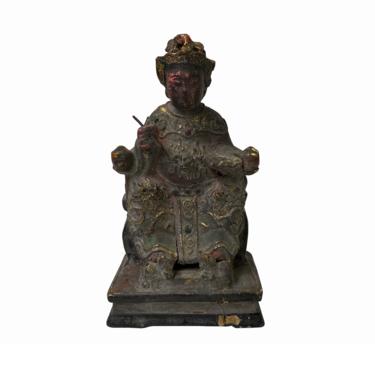 Vintage Chinese Wooden Carved Home Guardian Deity Figure ws1854E 
