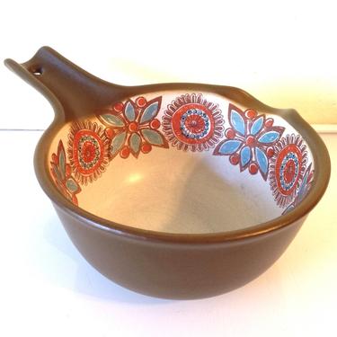 Vintage Figgjo Flameware Astrid Ceramic Sauce Pan with Spout Norwegian Mid Century 