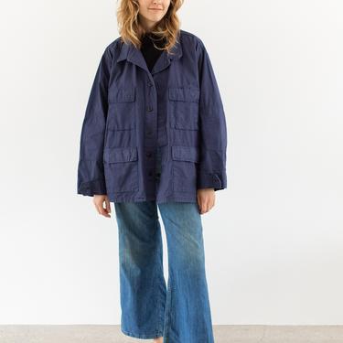 Vintage Blue Cotton Blend Lightweight Jacket | BDU Unisex Outerwear | XL | 