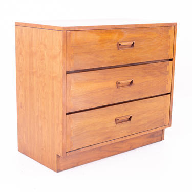 Lane Acclaim Mid Century Walnut and Formica 3 Drawer Dresser Chest - mcm 