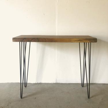 Live Edge Slab Console Table on Hairpin Legs