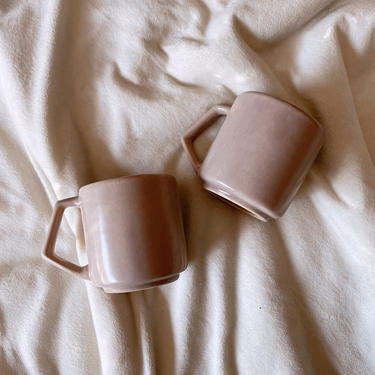 Vintage Pair of Pink/Tan Coffee Mugs | Vintage Ceramic Coffee Mug | Cozy Coffee Mug | Vintage Coffee Cup 