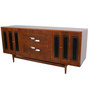 Walnut Long Dresser American of Martinsville Mid Century Modern 