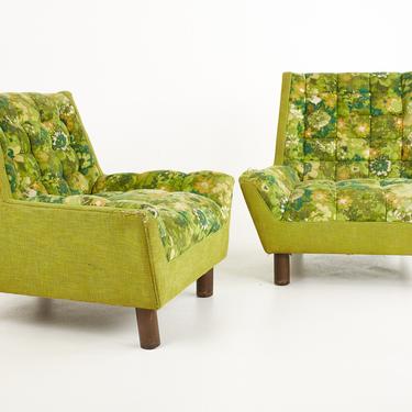 Adrian Pearsall Style Kroehler Mid Century His and Hers Lounge Chairs - mcm 