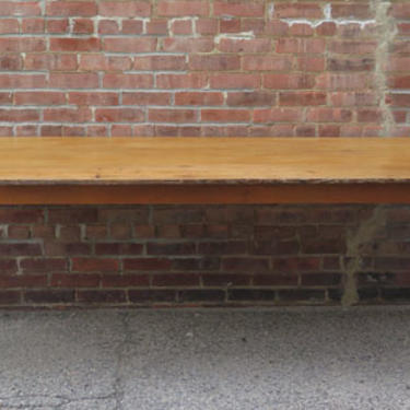 Antique French Pine Farm Table with hand rubbed wax finish. At The Boston Design Center