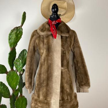Vintage Penny Lane Style “Teddy Bear” Coat Faux Fur and Suede Jacket 