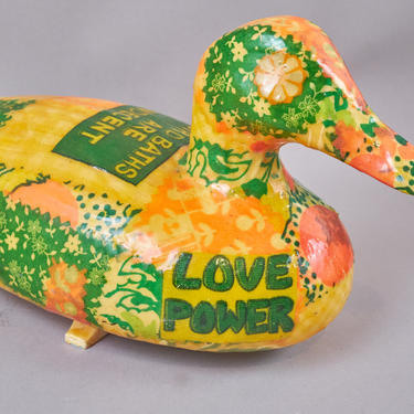 60s Pop Art Duck Sculpture Hippie Boho Decor 