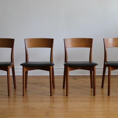 Set of 4 Mid-Century Modern Danish Oak Dining Chairs 