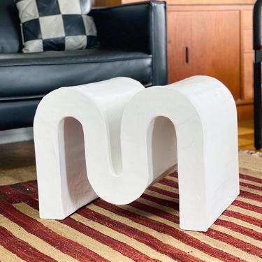 Custom Sculptural Papier-Mache Table/Stool