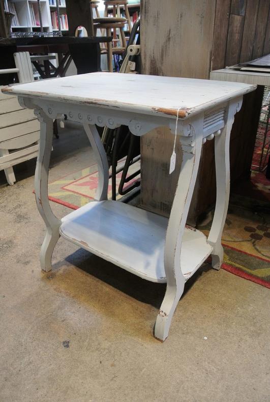 White painted shabby chic table. $125