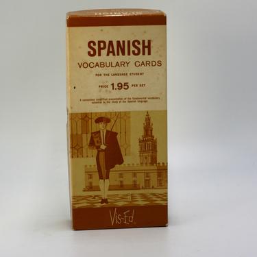 vintage Spanish Vocabulary Cards 