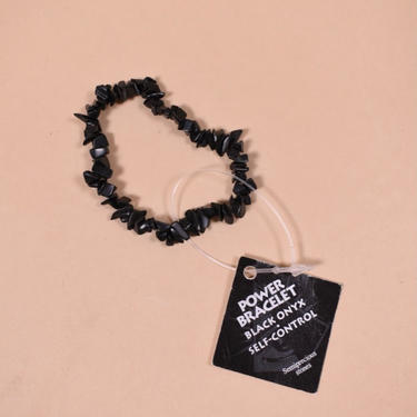 Black Onyx Stretchy Bracelet by Friends Incorporated, OS