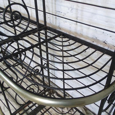 Antique Huge French Bakers Rack Perret Paris France Iron and Brass Art Nouveau Contact for Shipping Quote 