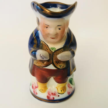 Vintage Staffordshire Miniature &amp;quot;Tax Man&amp;quot; Toby Jug by Allertons made in England  1950's 